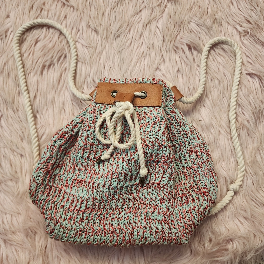 Verloop Crocheted Convertible Backpack Crossbody … - image 1